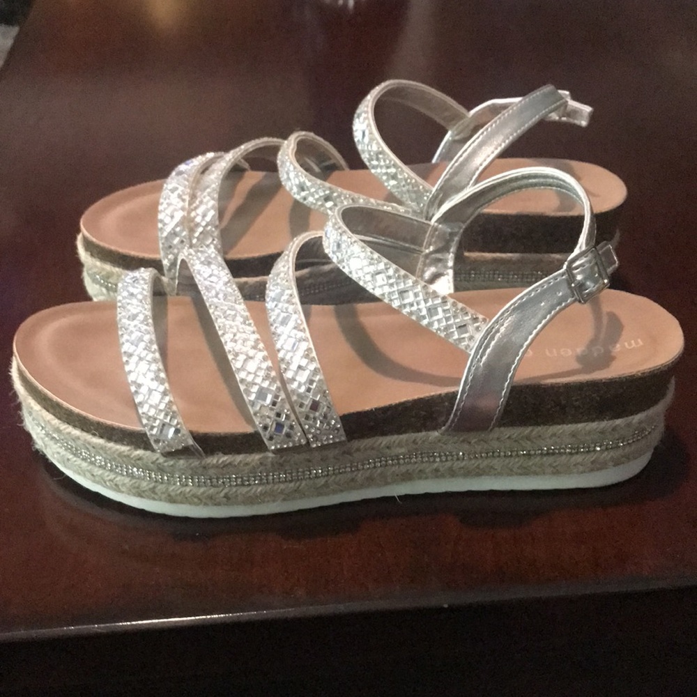 Silver bling platform sandals - Picture 2 of 6